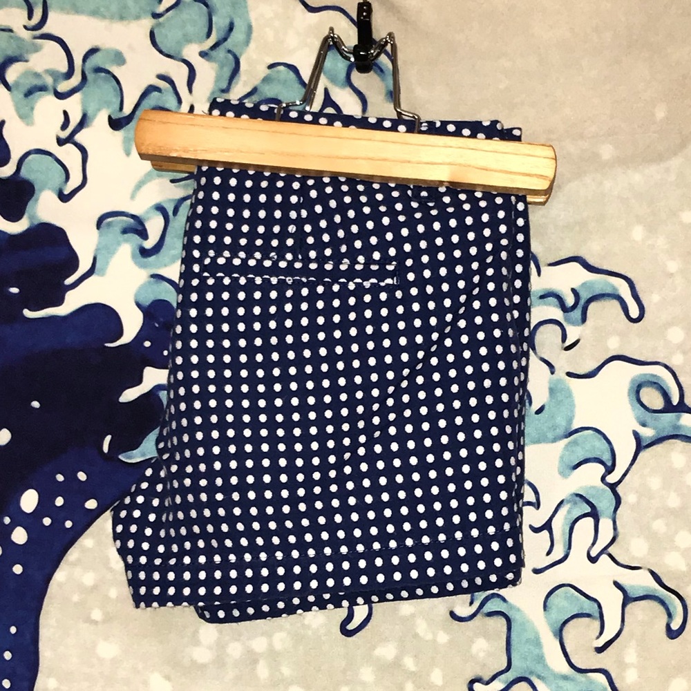 Navy Blue Polka-dot Shorts